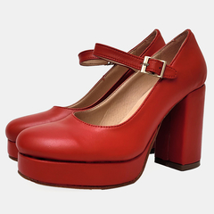 Zapatos de Cuero Rojo Cielo - tienda online