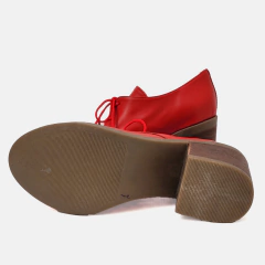 Abotinados de Cuero Rojo Romero - MIYE COLLAZZO