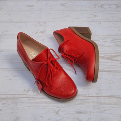 Abotinados de Cuero Rojo Romero - tienda online