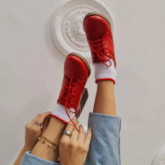 Abotinados de Cuero Rojo Romero - comprar online