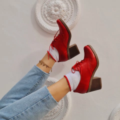 Abotinados de Cuero Rojo Romero - tienda online