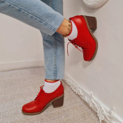 Abotinados de Cuero Rojo Romero - comprar online