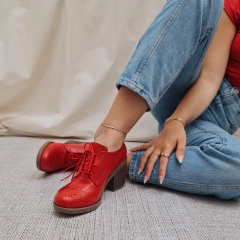 Abotinados de Cuero Rojo Romero - comprar online