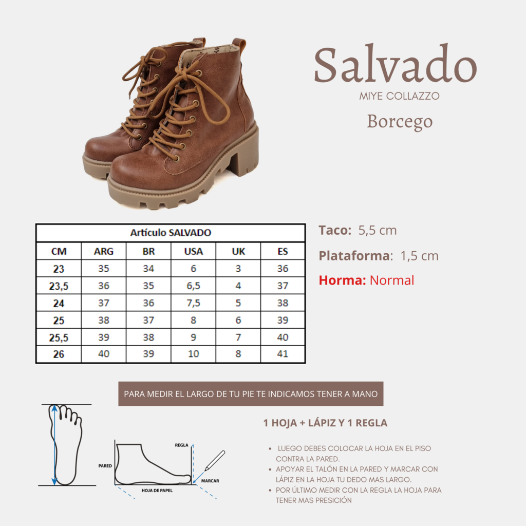 Borcego con plataforma