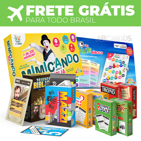 Kit com 3 Caixas contendo 6 Jogos Bíblicos de Cartas: Gospel Quiz + Quem  Sou Eu + Perguntas e Respostas Bíblicas