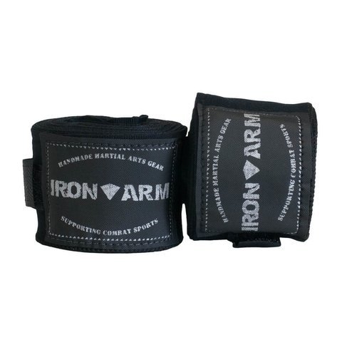 Kit Luva de Boxe Iron Arm Premium BLACK IRON + Bandagem Preta 3m +Protetor Bucal - comprar online