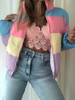 CAMPERA PUFFER RAINBOW INFLABLE IMPORTADA en internet
