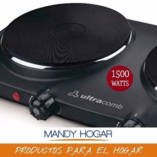 Anafe Eléctrico Ultracomb An-6600 Doble Hornalla 1500w 750w