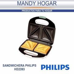 Sandwichera Philips Hd2393 Antiadherente 820 W Mandy Hogar - comprar online