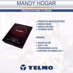 Anafe Electrico Vitroceramico Touch Yelmo An9901 Infrarojo - Mandy Hogar