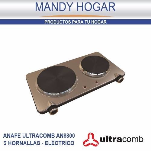 ANAFE ELÉCTRICO ULTRACOMB 2 HORNALLAS AN6600 NEGRO 220V | Brandimia