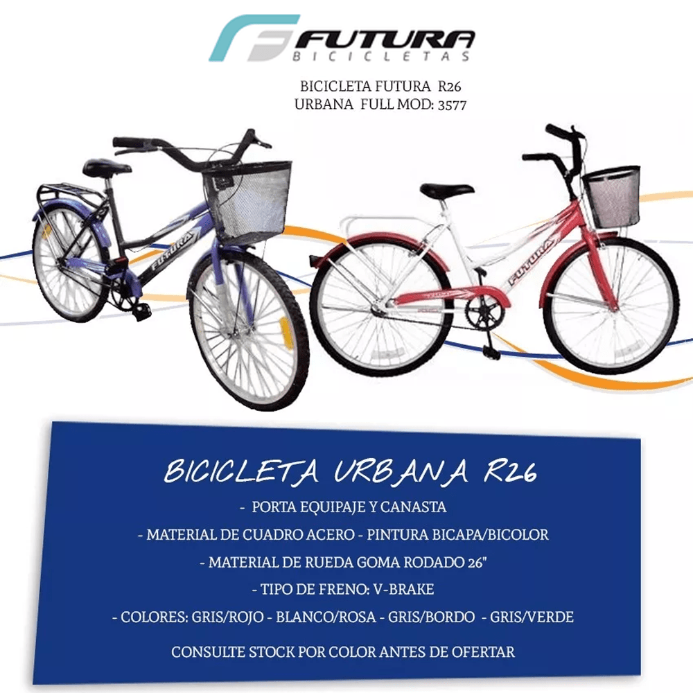 Bicicleta Paseo Futura Full Dama Rodado 26 - Full Dama R26