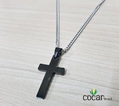 Colar Masculino Corrente Crucifixo Metal