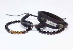 Kit 4 pulseiras masculinas Faith - Fé - comprar online