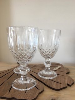 Set x 6 copas de vidrio rombos con lineas - comprar online