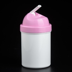 Vaso con tapa y pico color rosa para aplicación de vinilo - Polymer-Mug