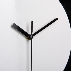 Imagen de Reloj de Madera Redondo con Maquina - Alto Brillo -