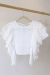 Top blanco de bambulita 