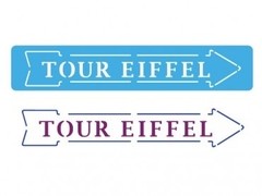 Sténcil chico 4,5 x 24cm Modelo 736 "Flecha Tour Eiffel" - comprar online