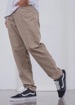 Pantalon Mom Gabardina Beige - comprar online