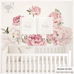 Modelo ACU02 Peonias Rosadas Acuarela - tienda online