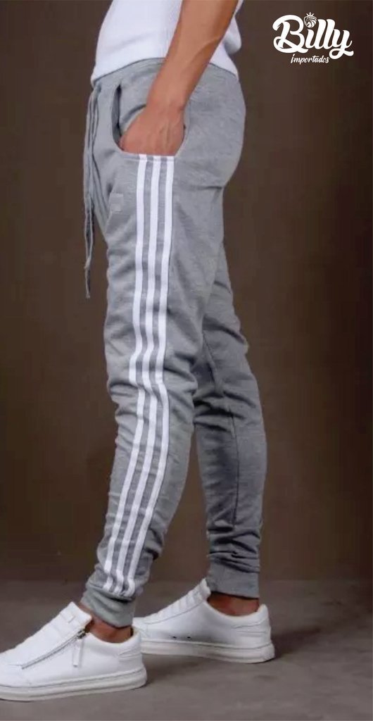 CALÇA MOLETON ESTILO ADIDAS