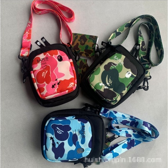 bape 1st camo shoulder bolsa
