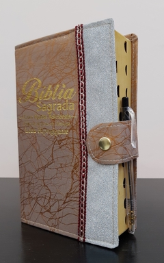 Bíblia letra hipergigante + caneta - capa caramelo raiz - comprar online