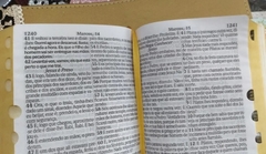 Bíblia letra hipergigante com harpa - capa com zíper roxa folha - loja online
