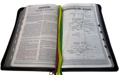 Bíblia devocional de estudo - capa com zíper vinho