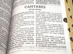 Bíblia letra hipergigante - capa com zíper marrom folha