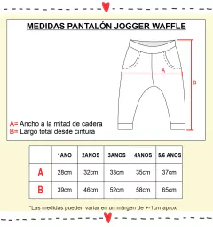 PANTALÓN jogger waffle CREMA DEL CIELO - tienda online