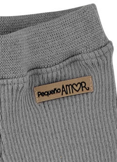 Pantalón chupín TEJIDO gris cinzeto (solo 3m- 6m) - comprar online