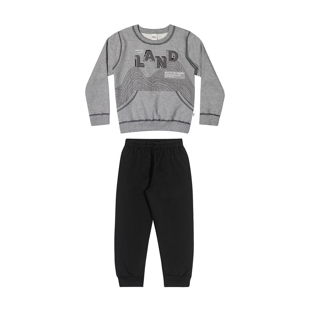 Conjunto Infantil Masculino Inverno Land Mescla 241036 - Elian
