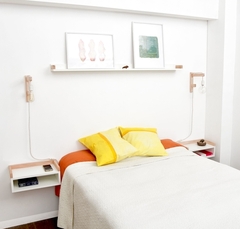 Combo Hab - Mesas de Luz x2 + Estante Largo - comprar online