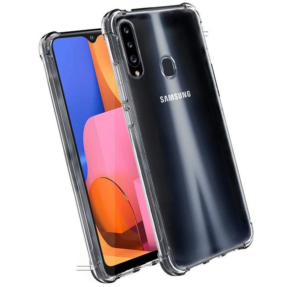 Kit Capa Anti-choque Galaxy A20S + Película De Vidro 3D