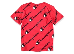 Champion Heritage All Over Script White T-Shirt Red - tienda online