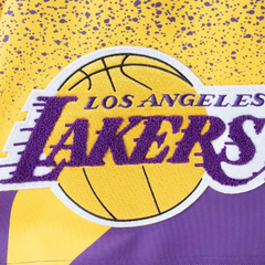 Los Angeles Lakers Pro Standard x Black Pyramid Chenille Patch Sublimated Shorts - Purple - LoDeJim