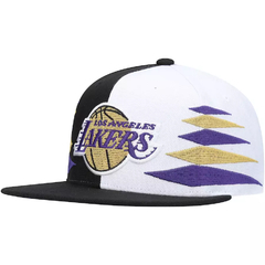Mitchell & Ness Los Angeles Lakers Black/White Diamond Cut Snapback Hat