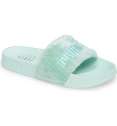 FENTY PUMA by Rihanna 'Leadcat Fenty' Faux Fur Bay-Puma Silver - comprar online