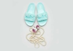 FENTY PUMA by Rihanna 'Leadcat Fenty' Faux Fur Bay-Puma Silver