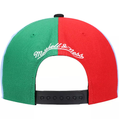 Mitchell & Ness x Lids Red Chicago Bulls Team Era Pinwheel Stripe Snapback Hat - LoDeJim