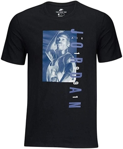 Remera Jordan Men's Retro 6 Air 1991 Black Blue Purple