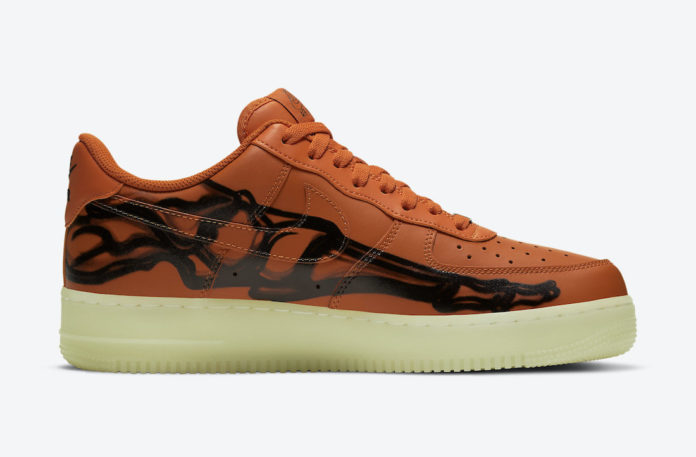 Nike Air Force 1 '07 “Skeleton” Orange - Men's