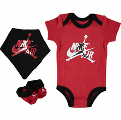 Jordan Infant Rivals Oversized Bodysuit 3-Piece Set Red (Talle 0-6 meses)