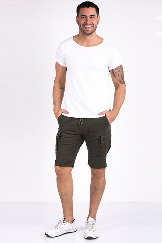bermudas de hombre de gabardina