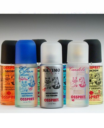 PERFUME * LOCION MARCA OSSPRET PARA PERROS Y GATOS POR 130 cc. FRAGANCIA  BEBE