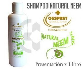 Shampoo Repelente NATURAL NEEM marca Osspret por 1000 ml Perro Gato