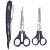KIT PROBASIC TIJERA DE CORTE + PULIR + NAVAJA (MANGO PLASTICO) COD BS3B en internet