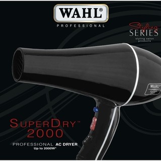 SECADOR PROFESIONAL MARCA WAHL CON 2000 WATT DE POTENCIA MODELO SUPER DRYER  - COLOR NEGRO ó TURQUESA